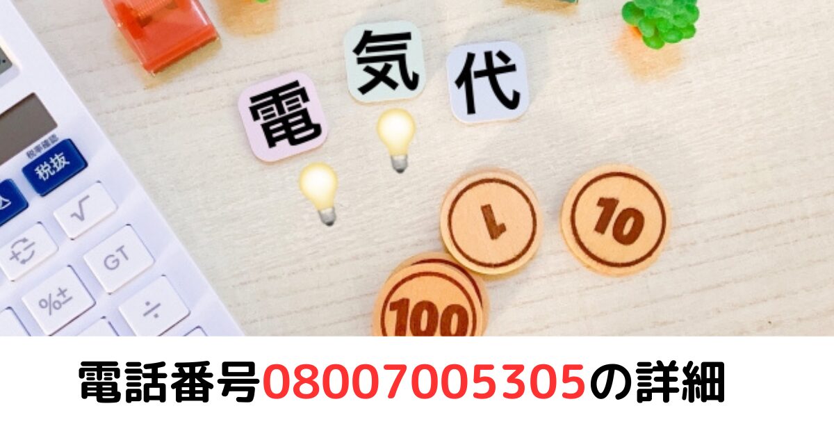 電話番号08007005305の詳細情報